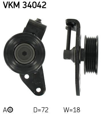 Rolo tensor da correia trapezoidal estriada SKF ref. VKM 34042